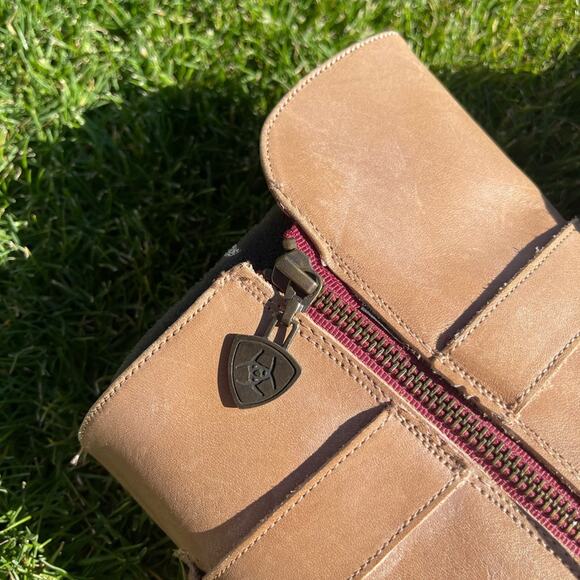 Ariat Alta Tan 3 Buckle Leather Riding Boots NWT Size 6.5 - Picture 11 of 12